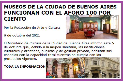 MUSEOS VUELVEN A FUNCIONAR AFORO 100